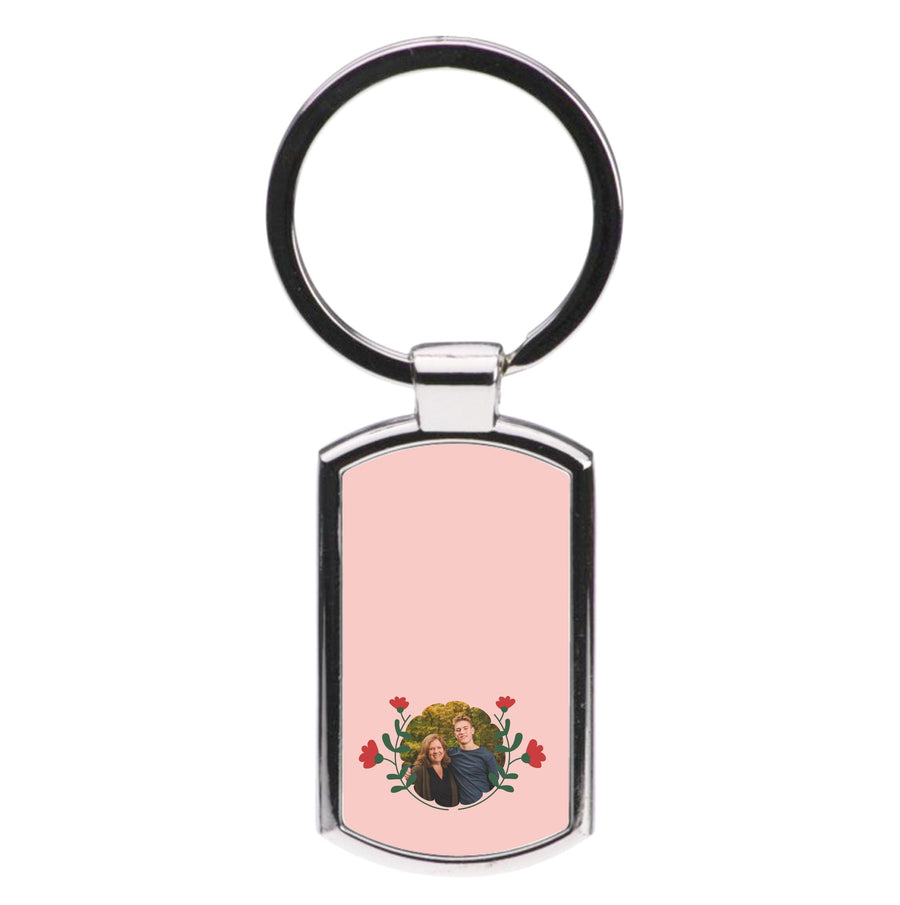 Red Flowers - Personalised Mother's Day Luxury Keyring