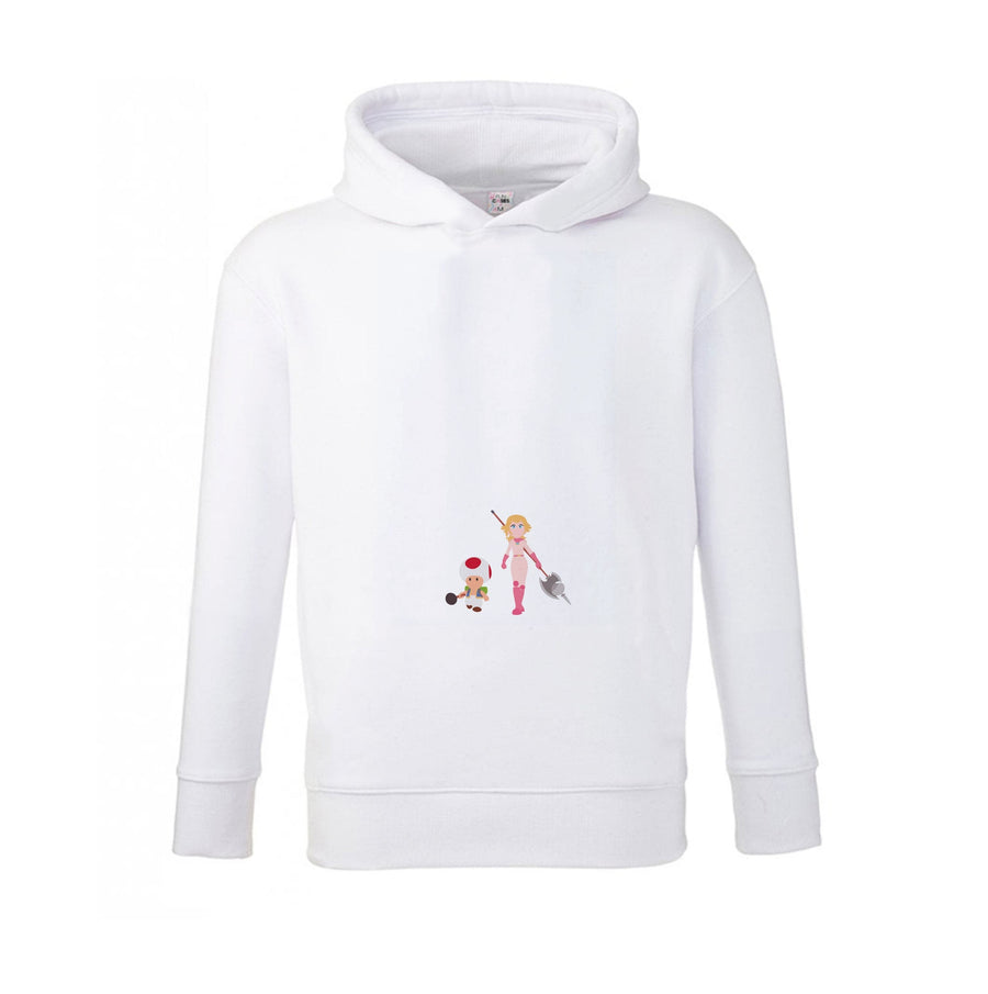 Toad And Peach - The Super Mario Bros Kids Hoodie