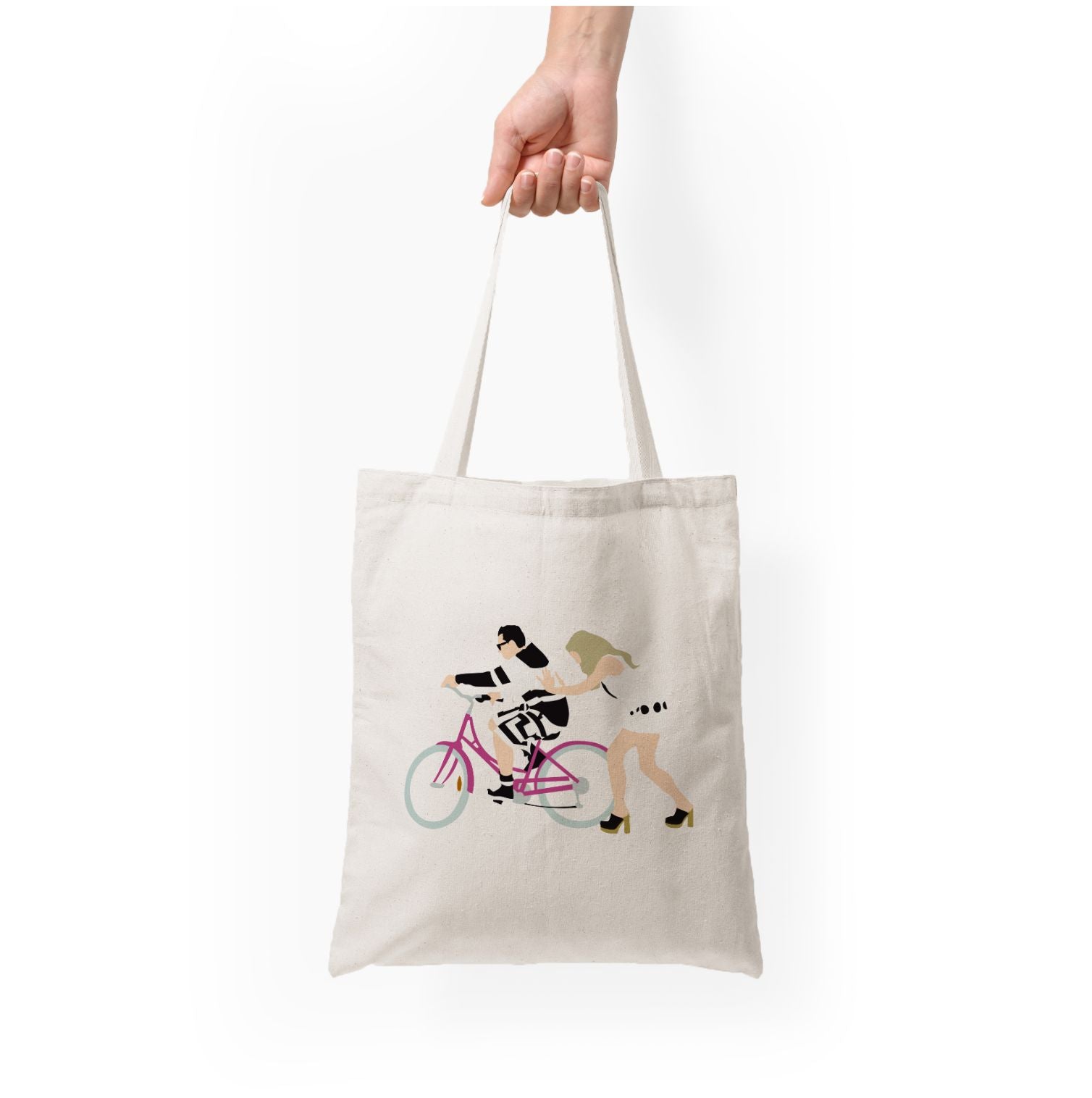 David Riding A Bike Tote Bag