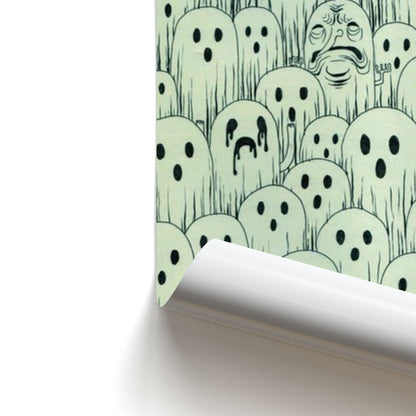 Droopy Ghost Pattern Poster