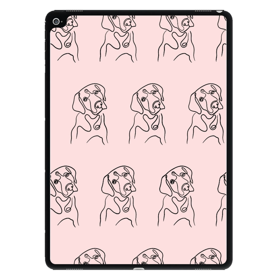 Labrador Outline - Dog Pattern iPad Case