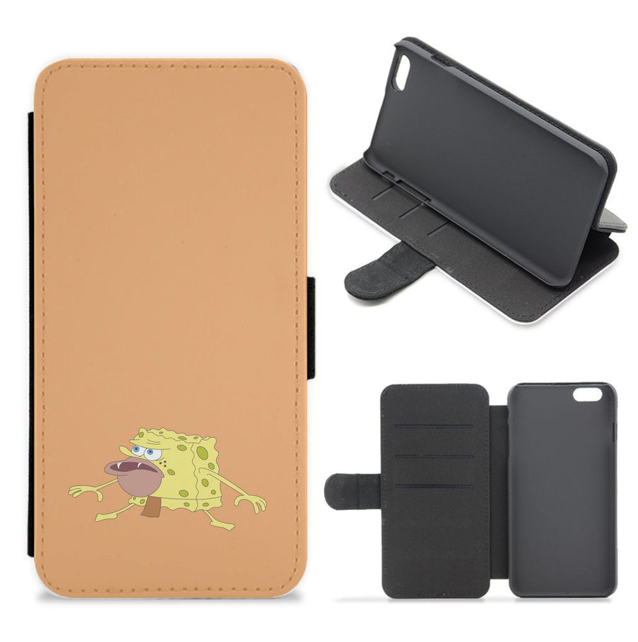 Caveman - Spongebob Flip / Wallet Phone Case
