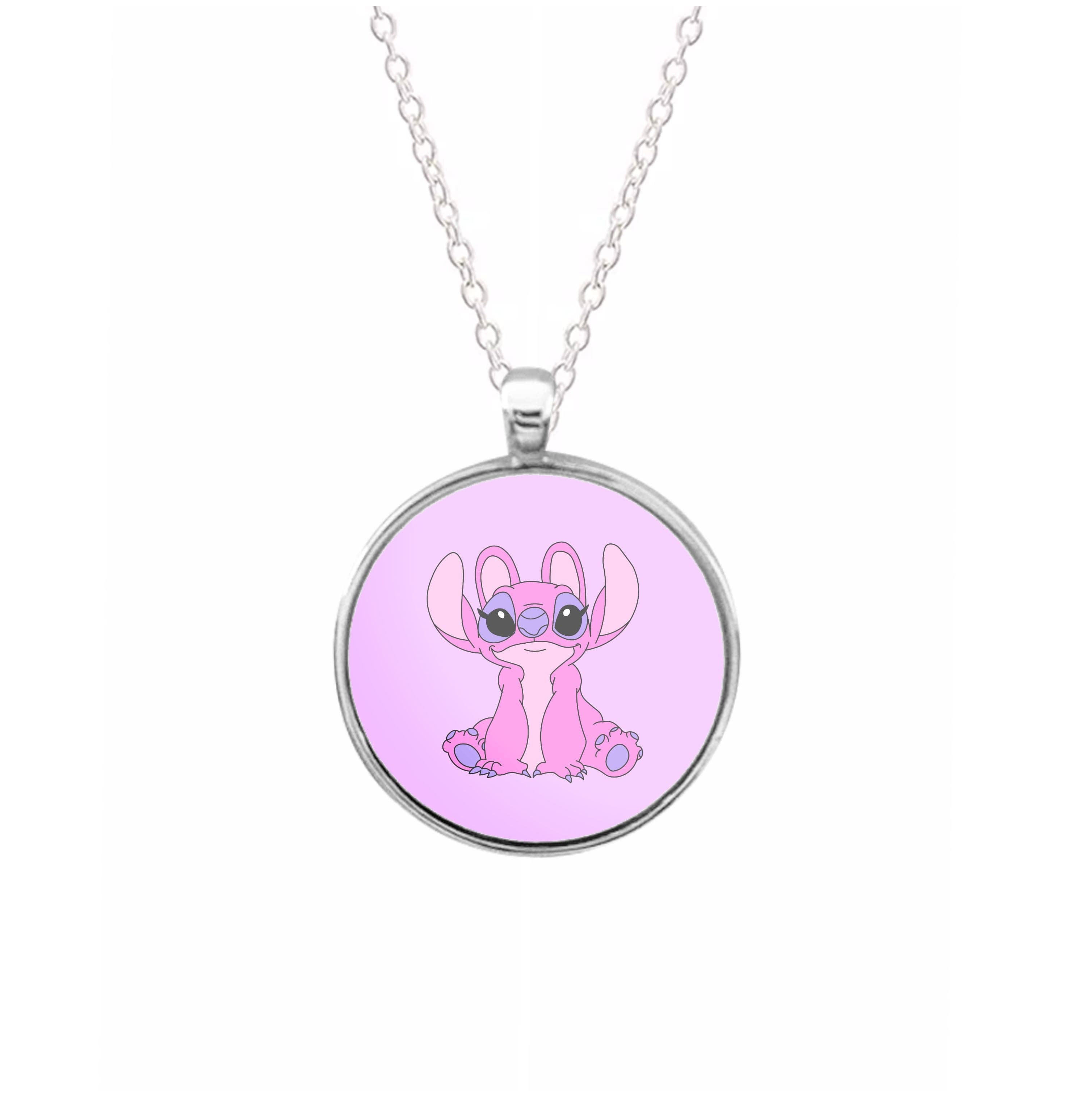 Sitting Down - Pink Alien Necklace