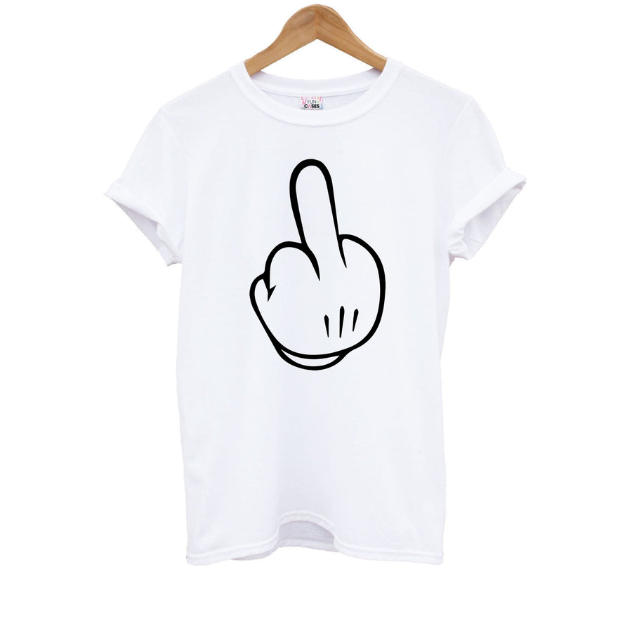 Mickey Mouse Middle Finger Kids T-Shirt