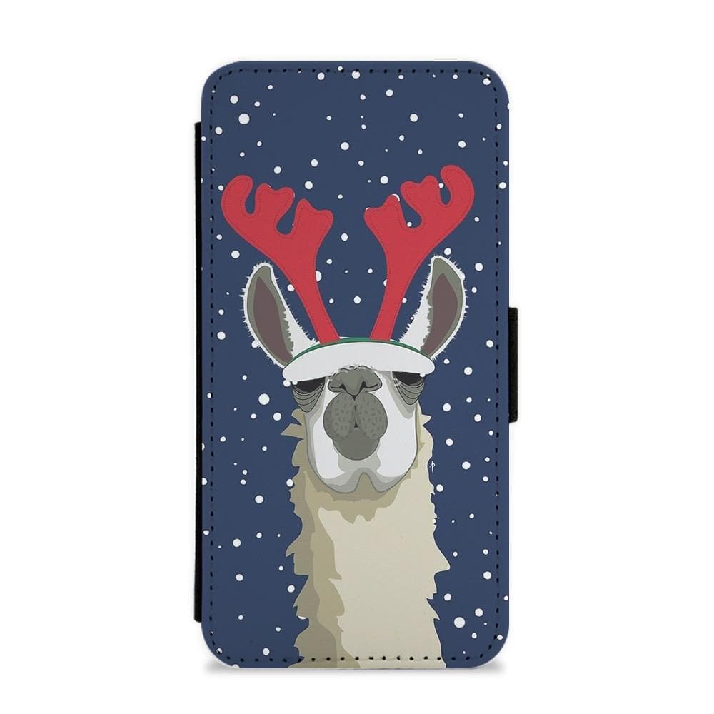 Let It Snow Reindeer Flip Wallet Phone Case