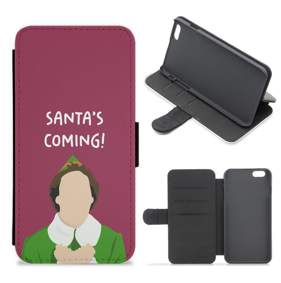 Santa's Coming! - Elf Flip / Wallet Phone Case