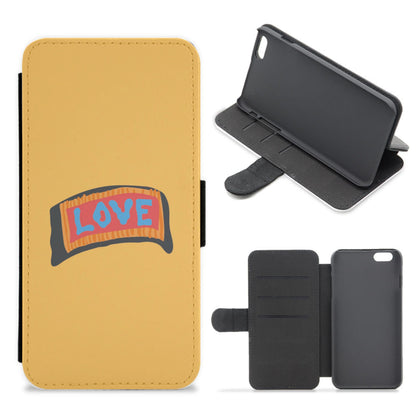 Orange Love - Peep Flip / Wallet Phone Case