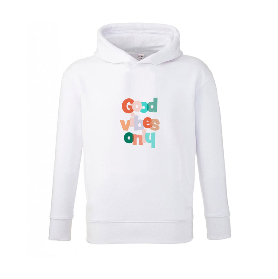 Colourful Good Vibes Only Kids Hoodie