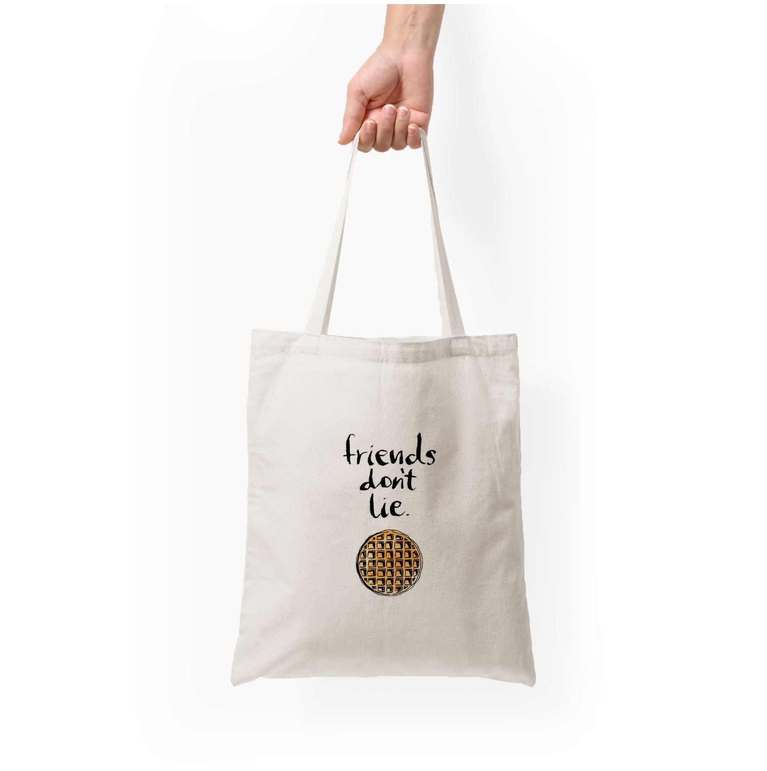 Friends Don't Lie Waffle Tote Bag