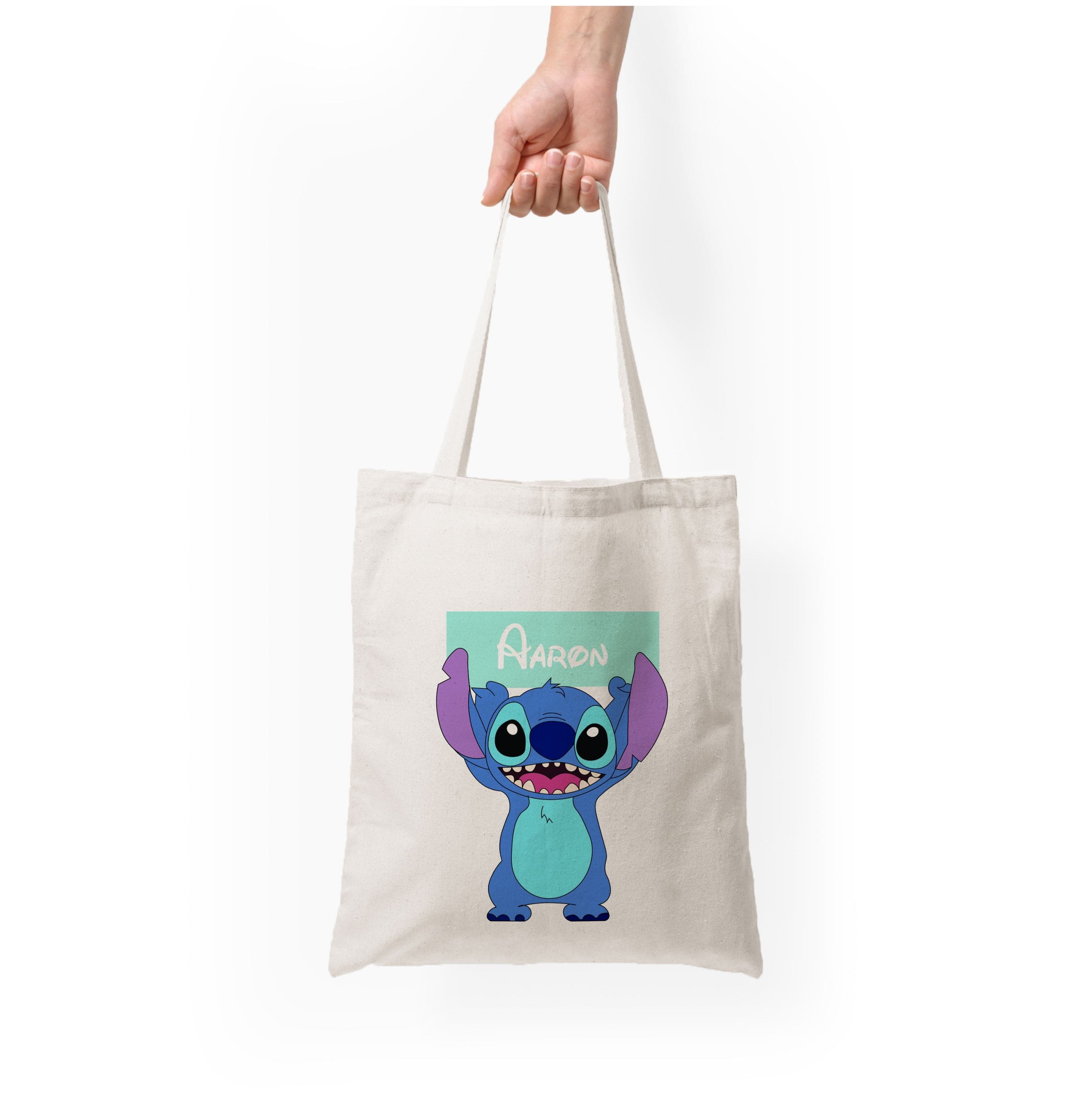 Standing Blue Alien - Personalised Disney Tote Bag