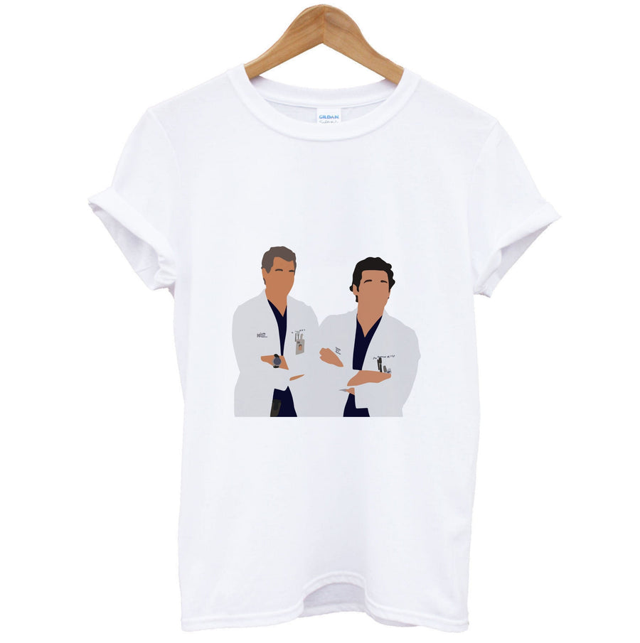 Two Doctors Arm Crossed - Grey's Anatomy T-Shirt