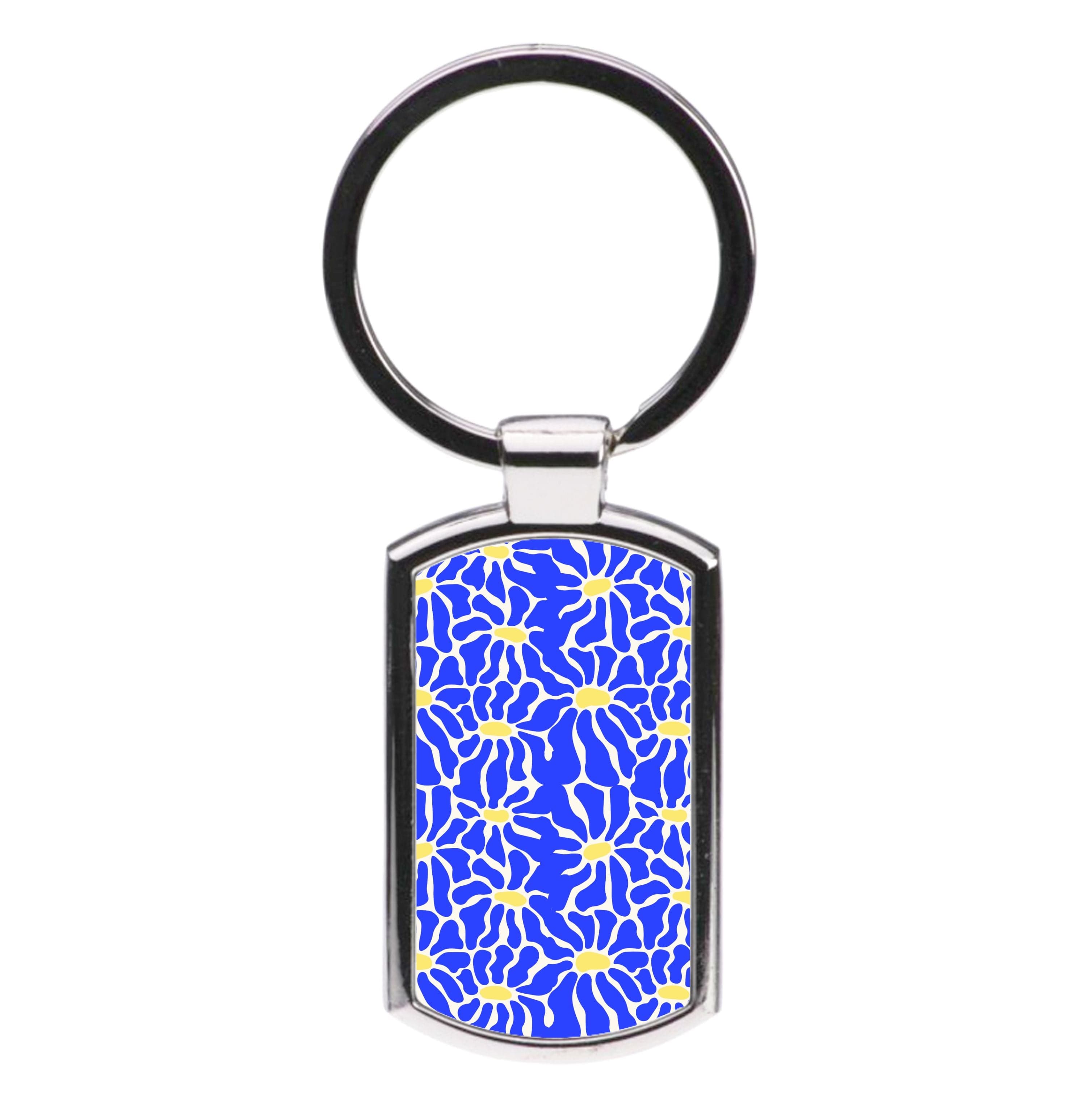 Dark Blue Flowers - Summer Luxury Keyring