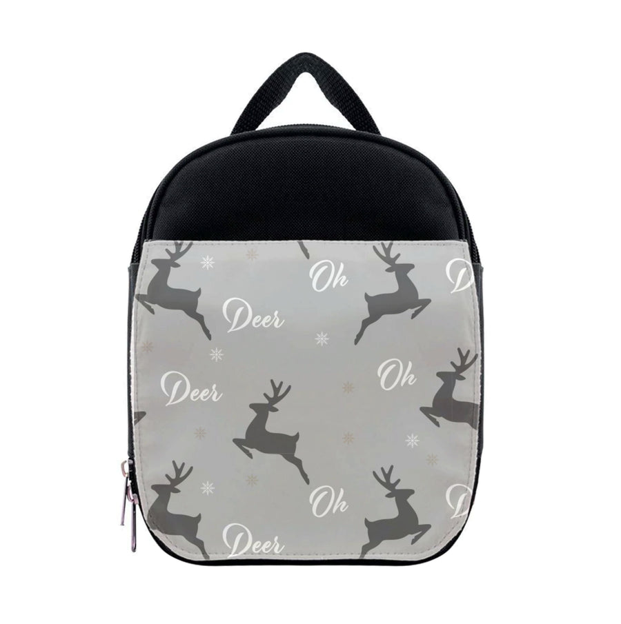 Oh Deer Christmas Pattern Lunchbox