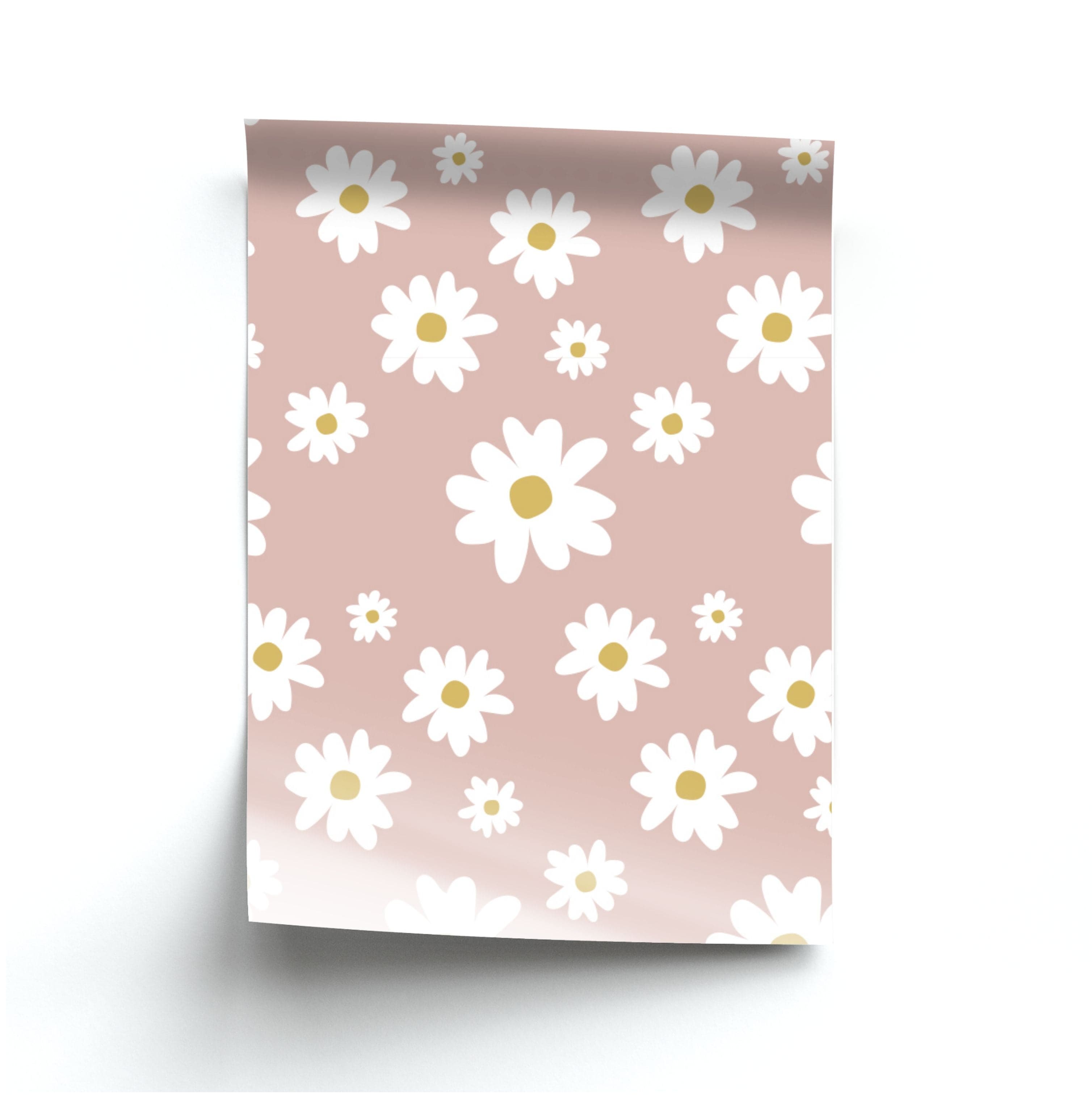 Spring Daisy Pattern Poster