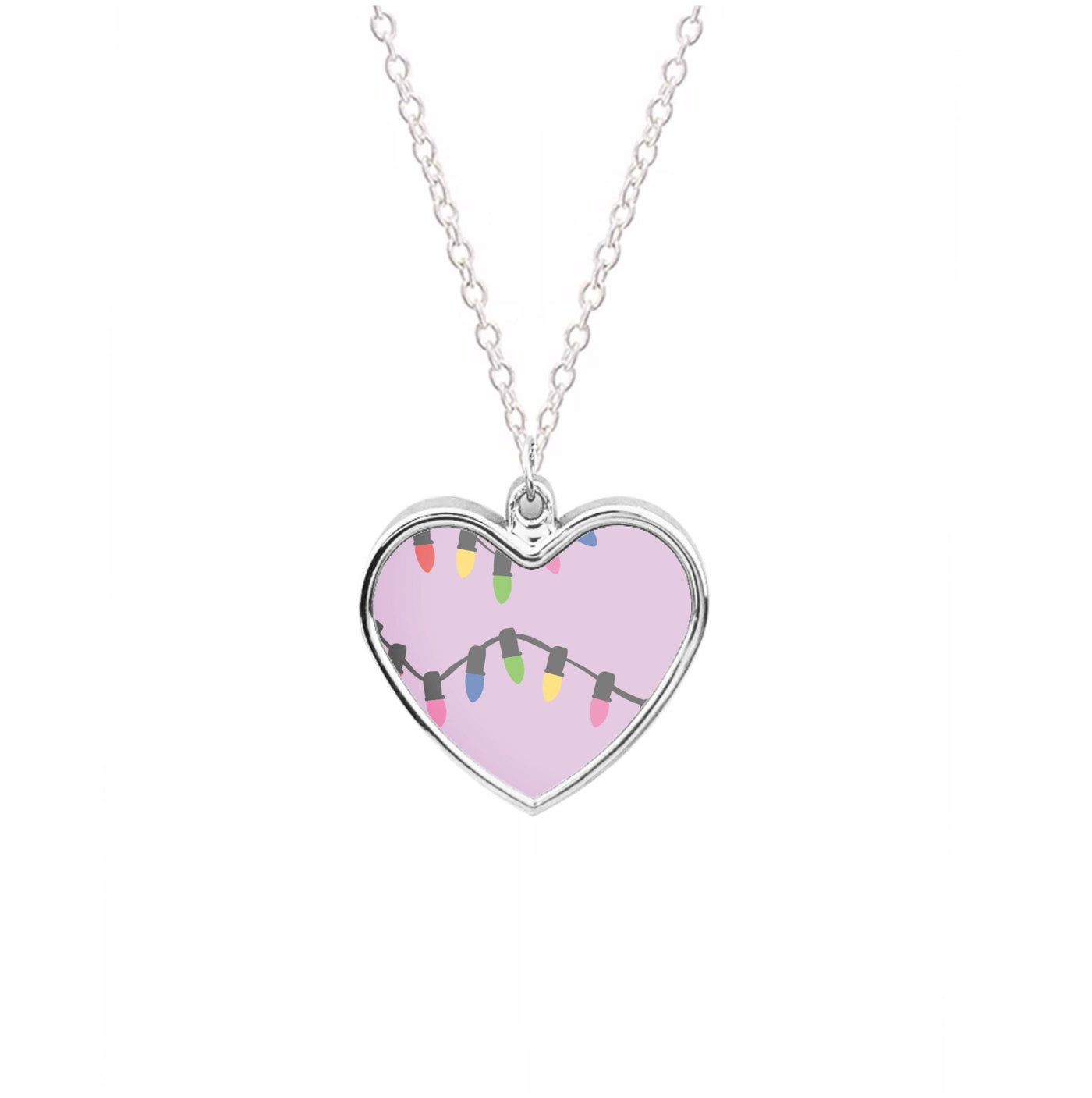 Pink Lights - Christmas Patterns Necklace