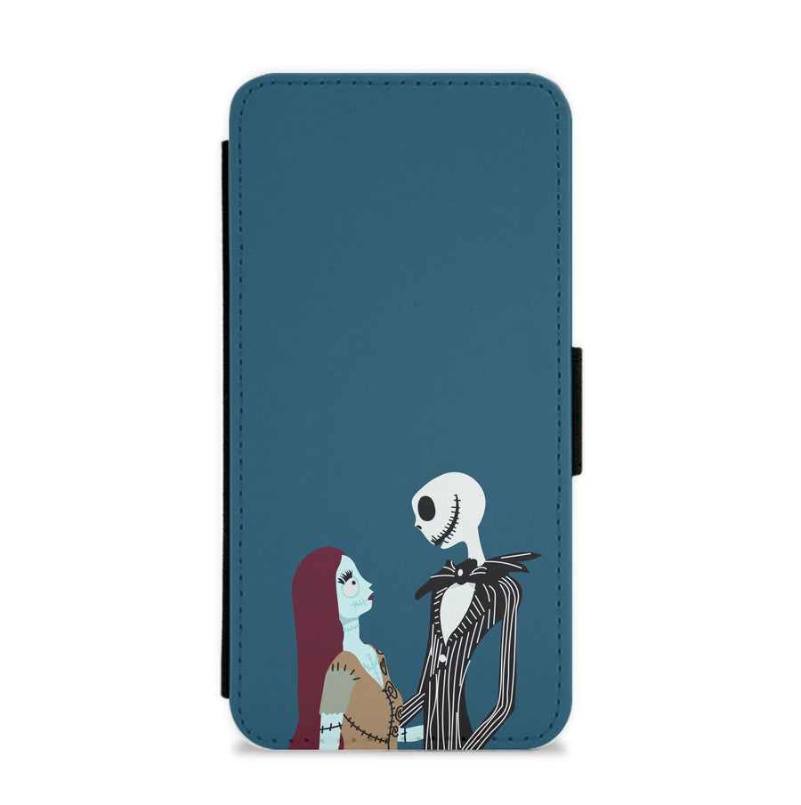 Sally And Jack Affection - Nightmare Before Christmas Flip / Wallet Phone Case
