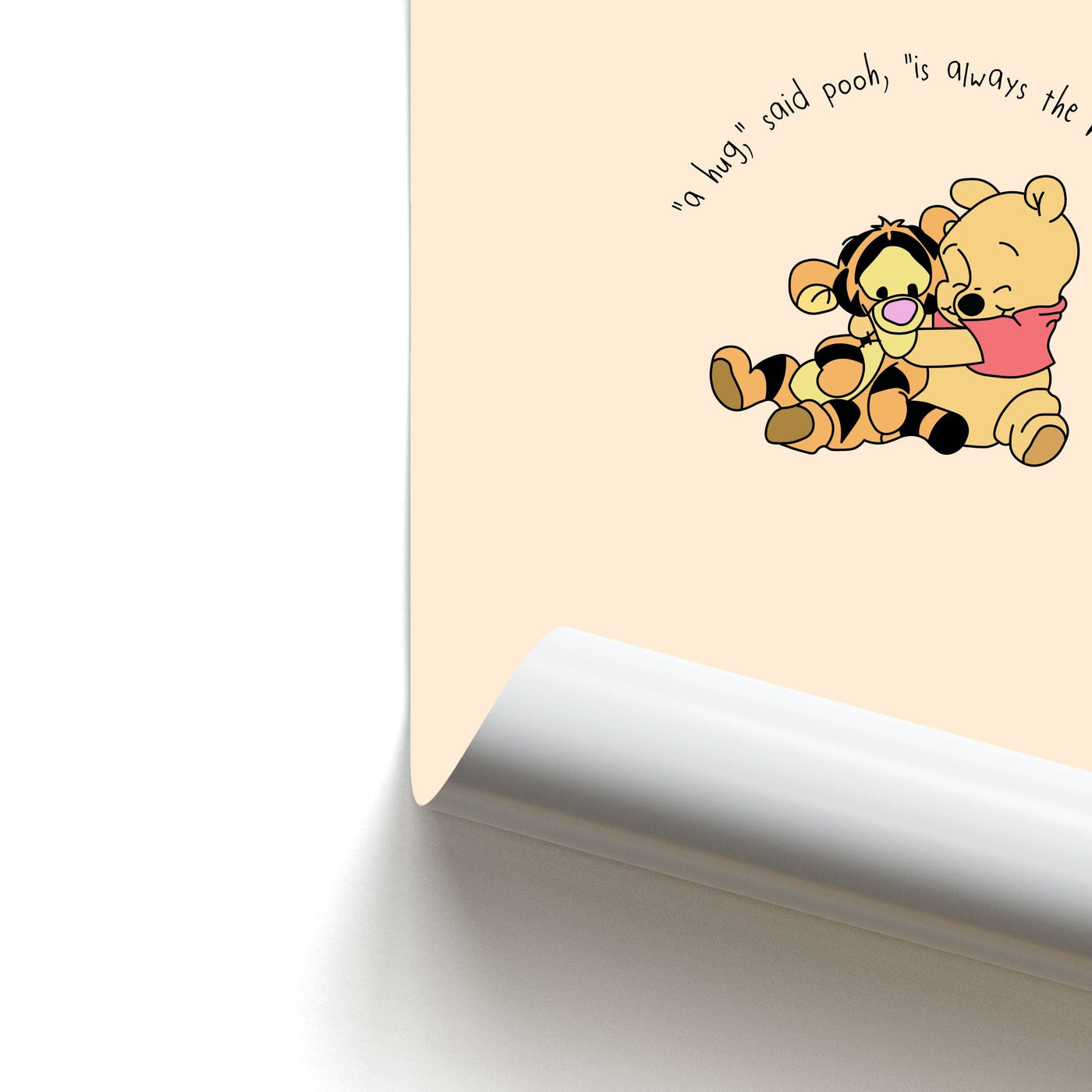 A Hug Said Pooh - Winnie The Pooh Poster