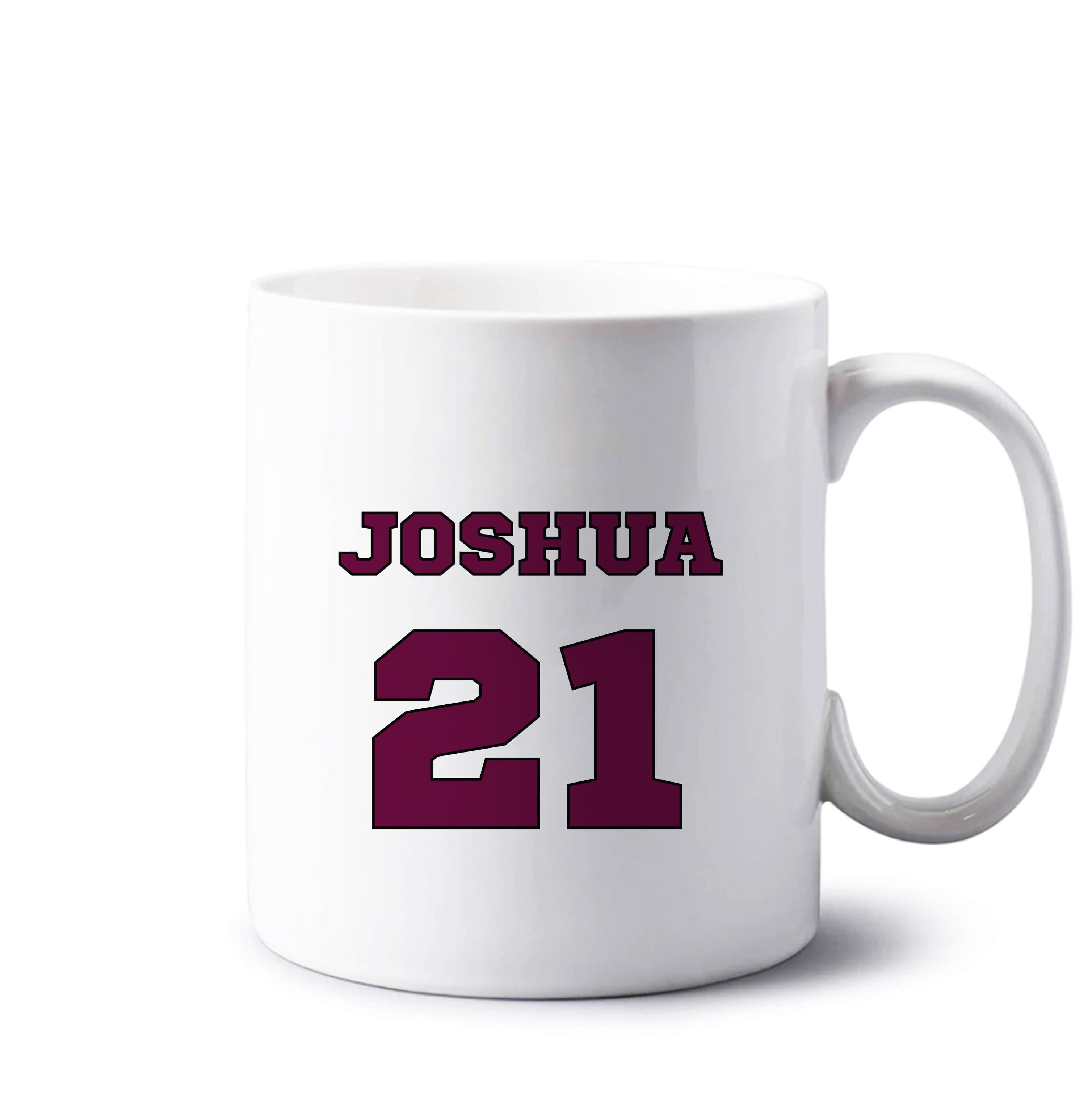 Burgundy - Personalised Football Mug