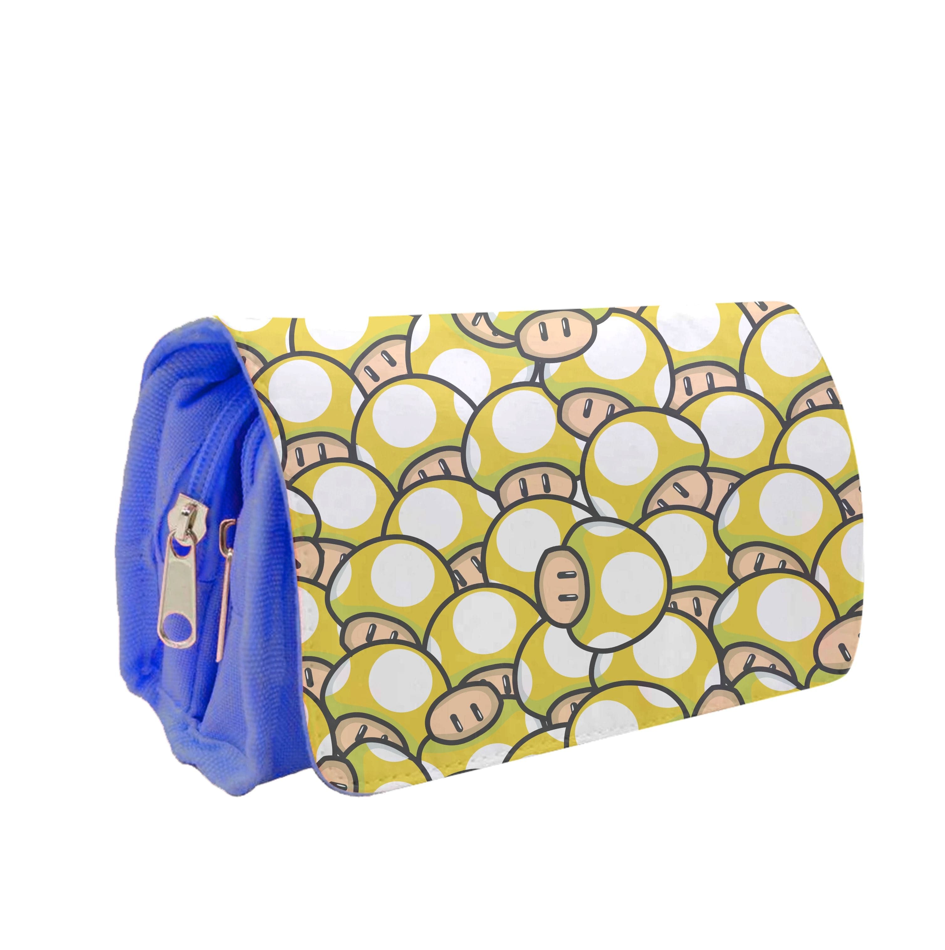 Mushroom Pattern - Yellow Pencil Case