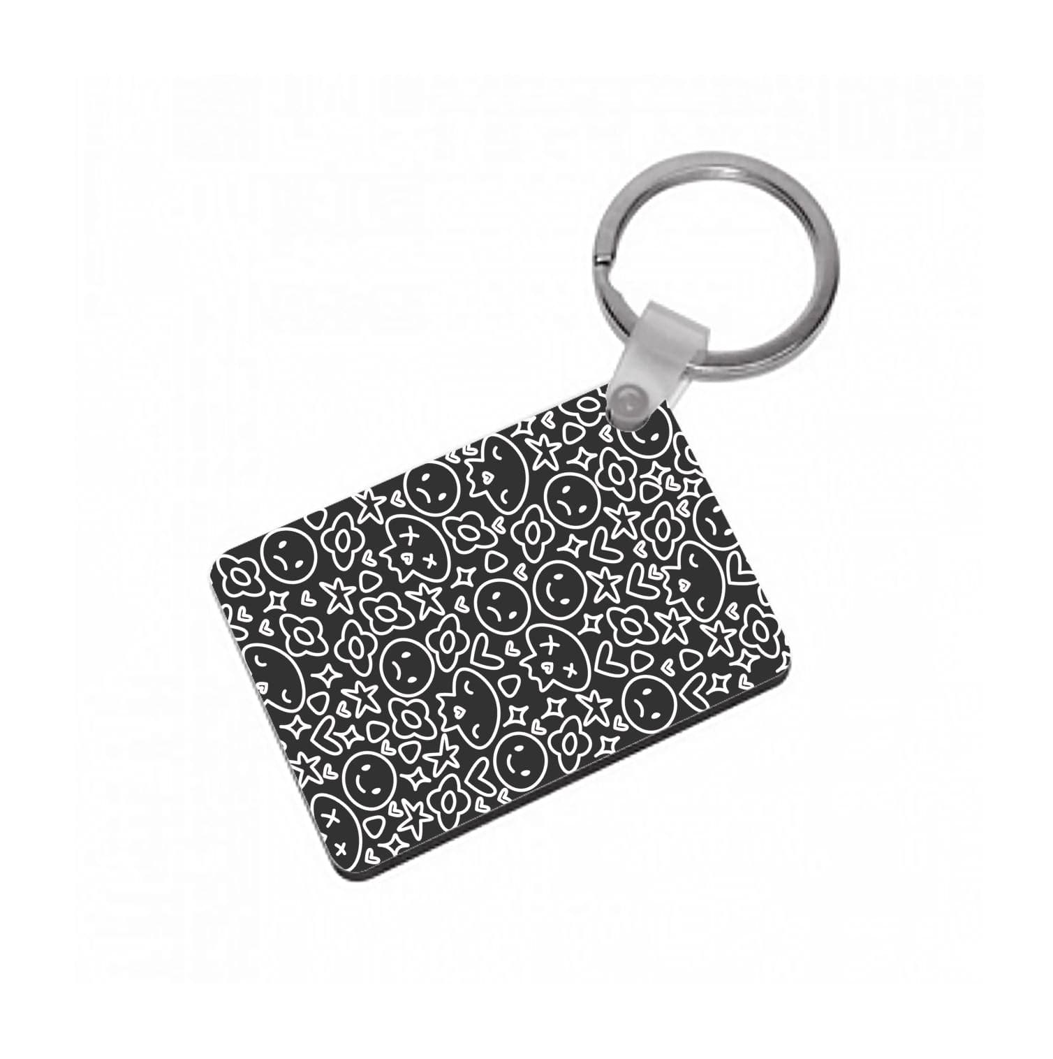 Black Skulls - Skate Aesthetic  Keyring