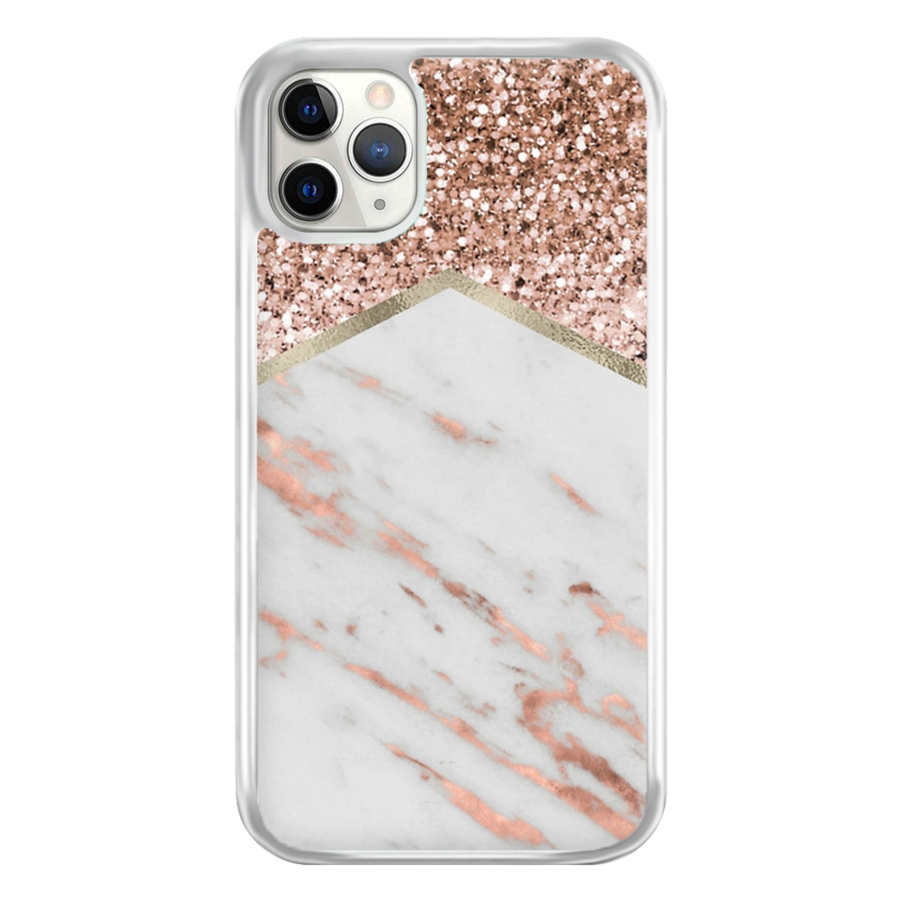 Rose Gold Marble & Glitter Phone Case