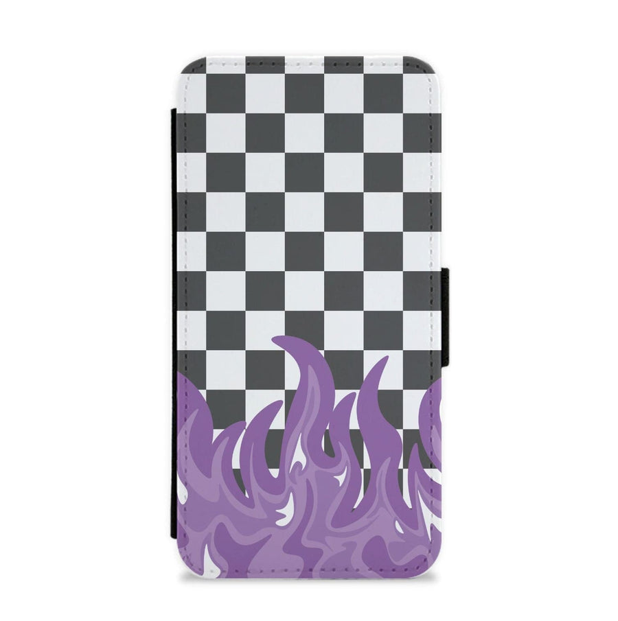 Purple Flame - Skate Aesthetic  Flip / Wallet Phone Case