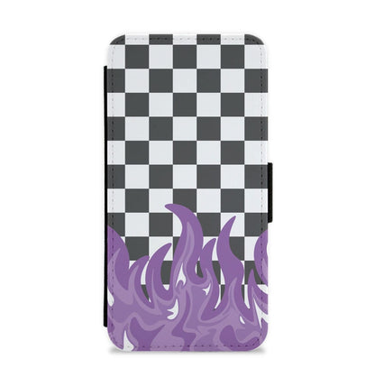 Purple Flame - Skate Aesthetic  Flip / Wallet Phone Case