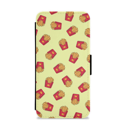 Fries - Fast Food Patterns Flip / Wallet Phone Case