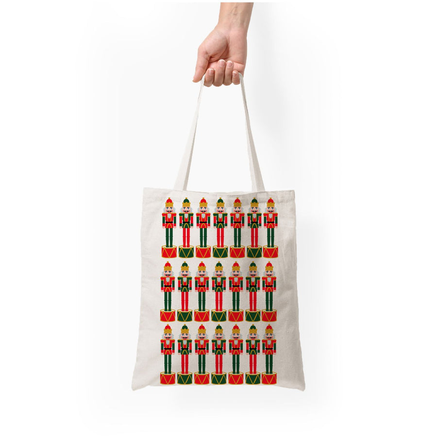 Nutcracker - Christmas Patterns Tote Bag