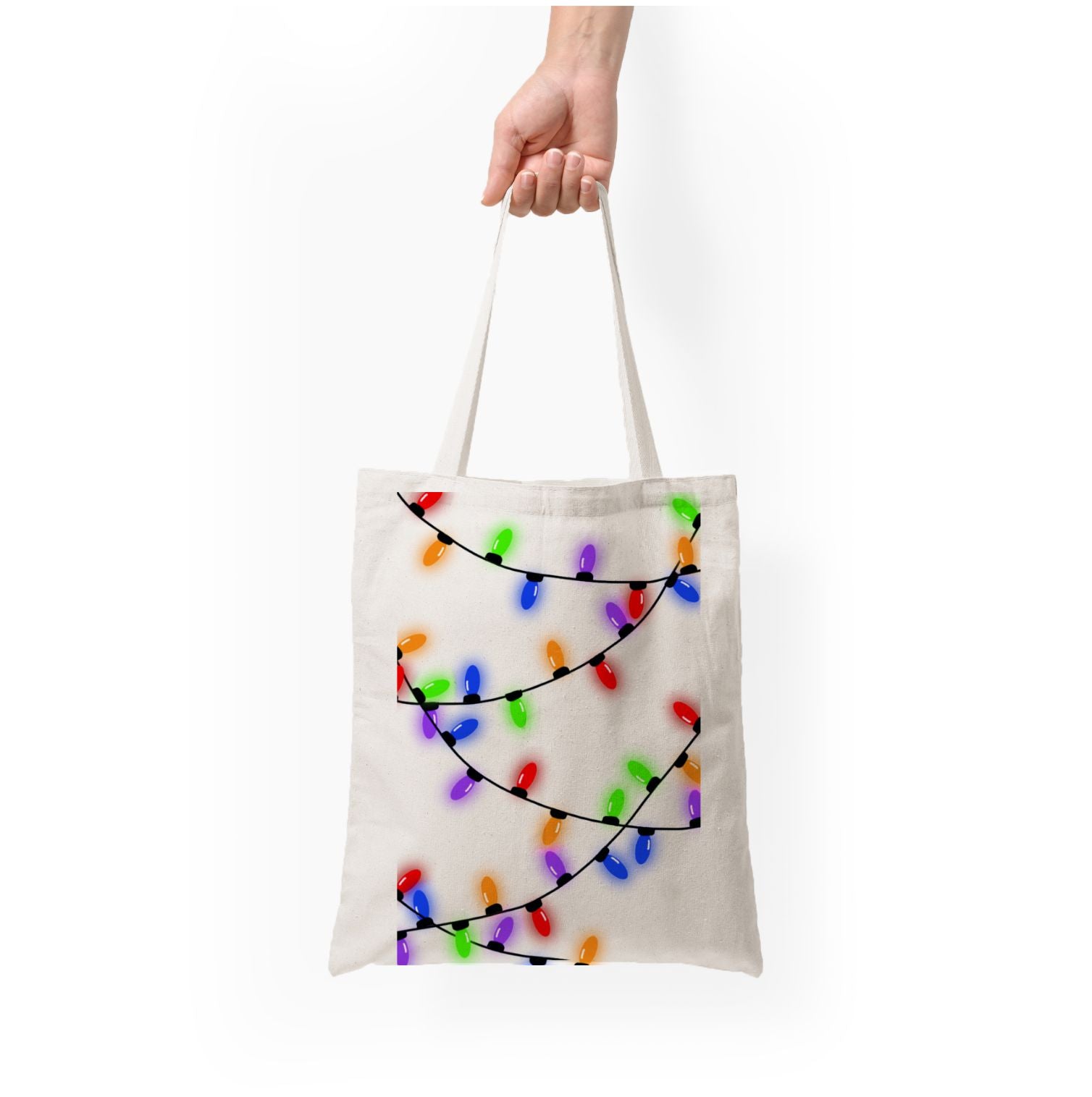 Rainbow Lights - Christmas Patterns Tote Bag