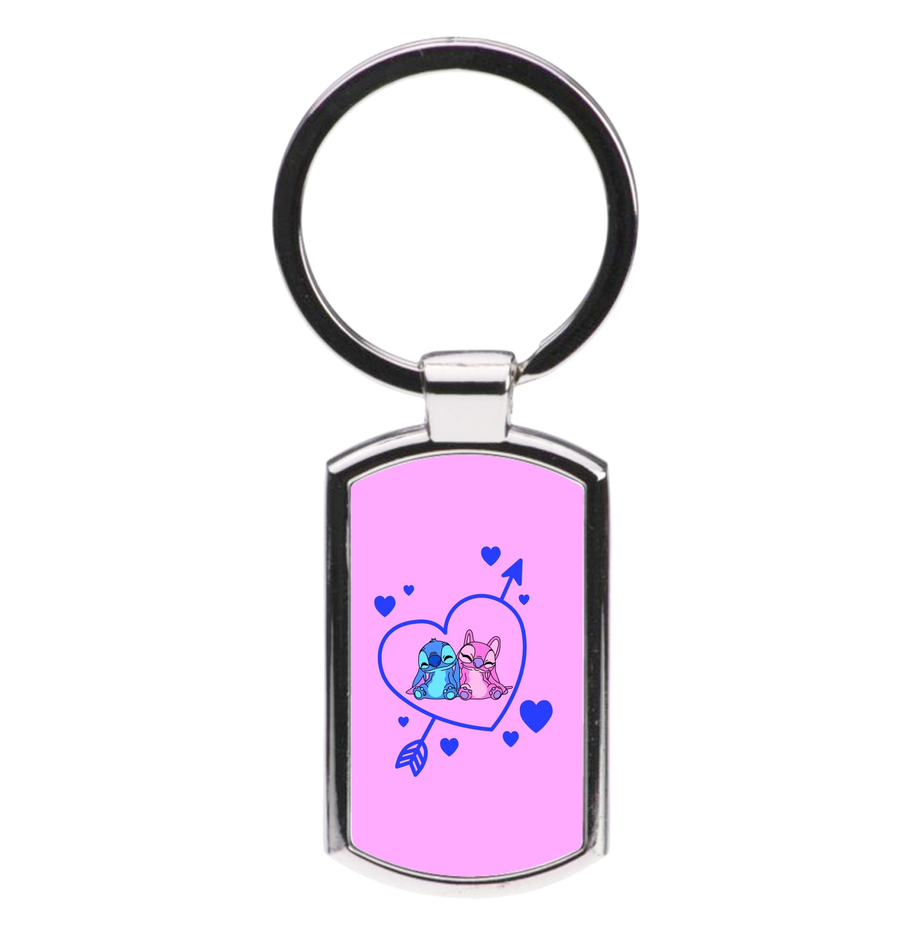 Arrow Heart - Pink Alien Luxury Keyring