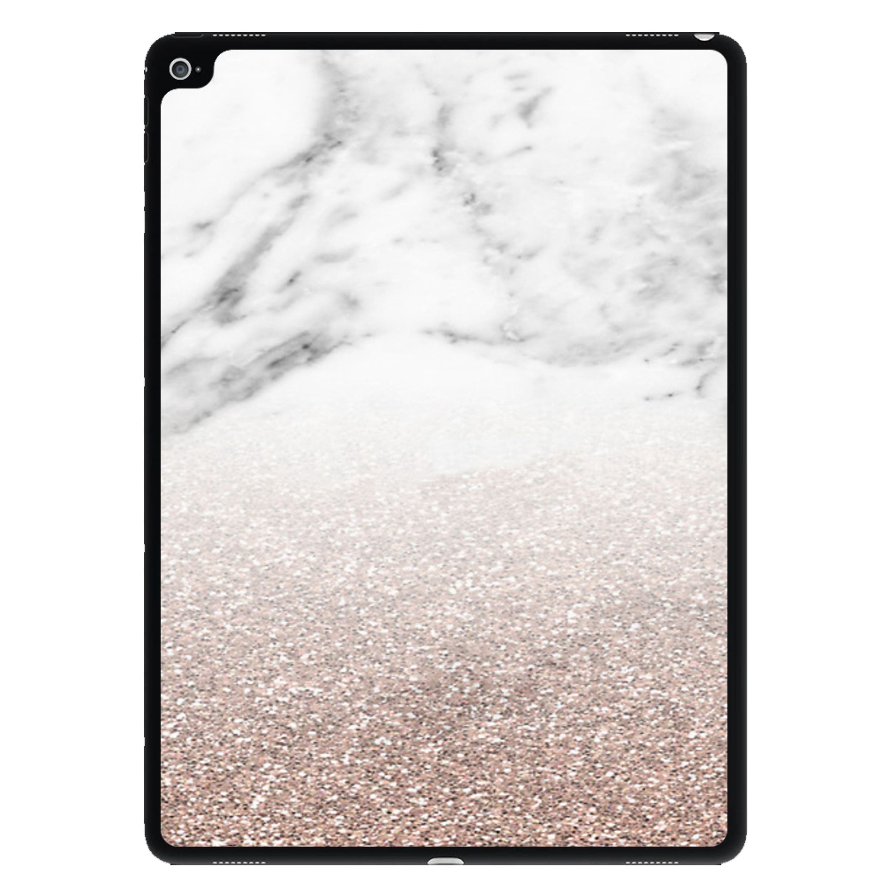 Rose Gold Glitter & Marble iPad Case