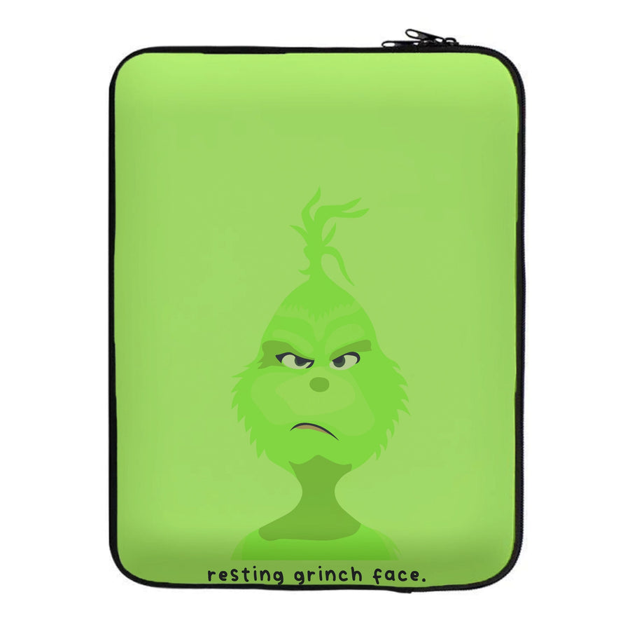 Resting Grinch Face - Grinch Laptop Sleeve