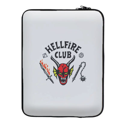 Hellfire Logo - White Laptop Sleeve