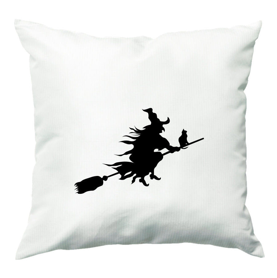 Witch And Cat - Halloween Cushion