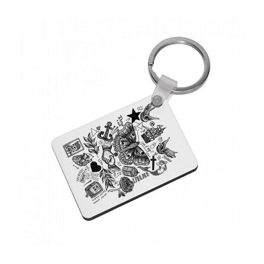 Harry Style's Tattoos Keyring - Fun Cases