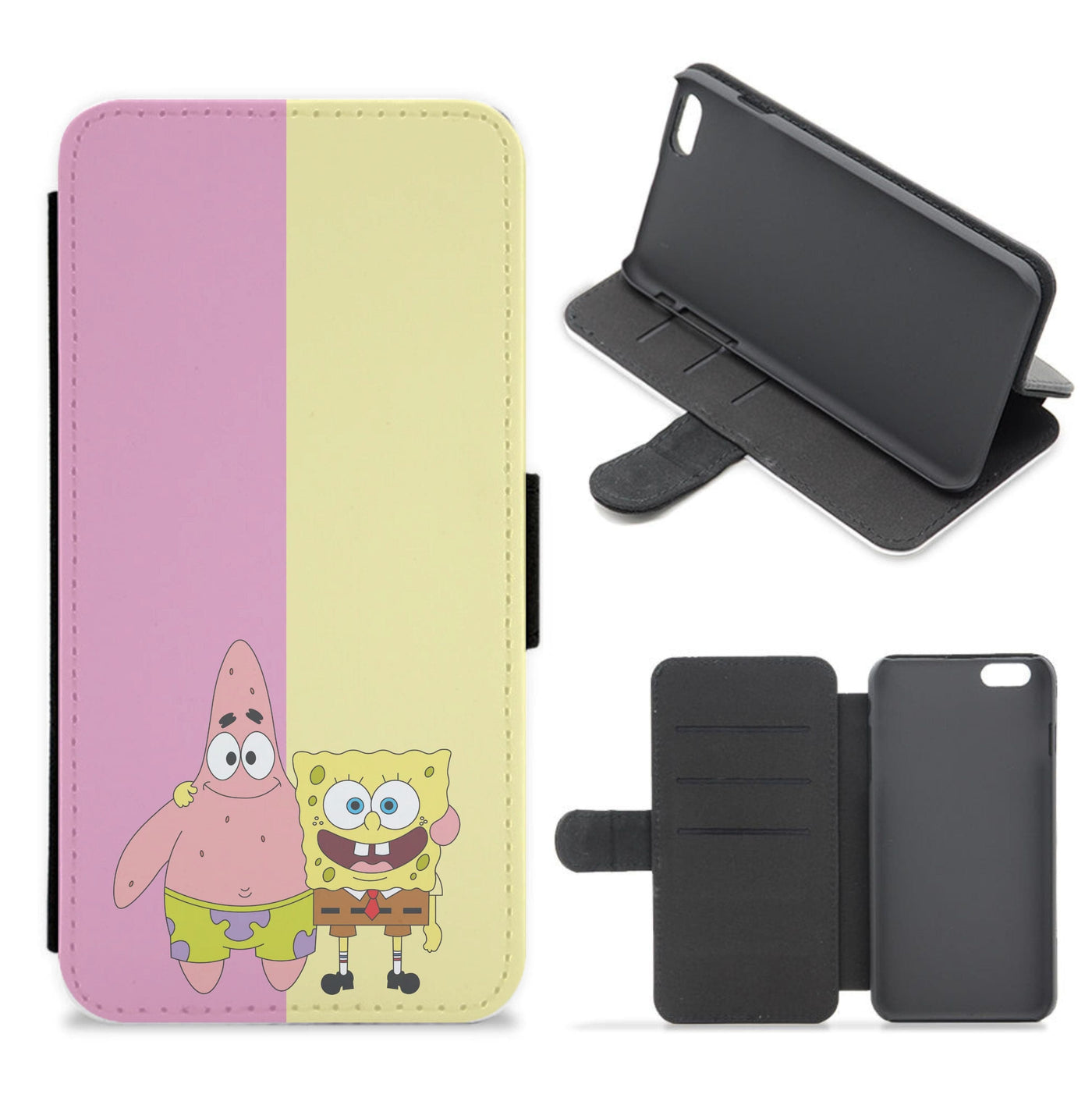 Patrick And Spongebob  Flip / Wallet Phone Case