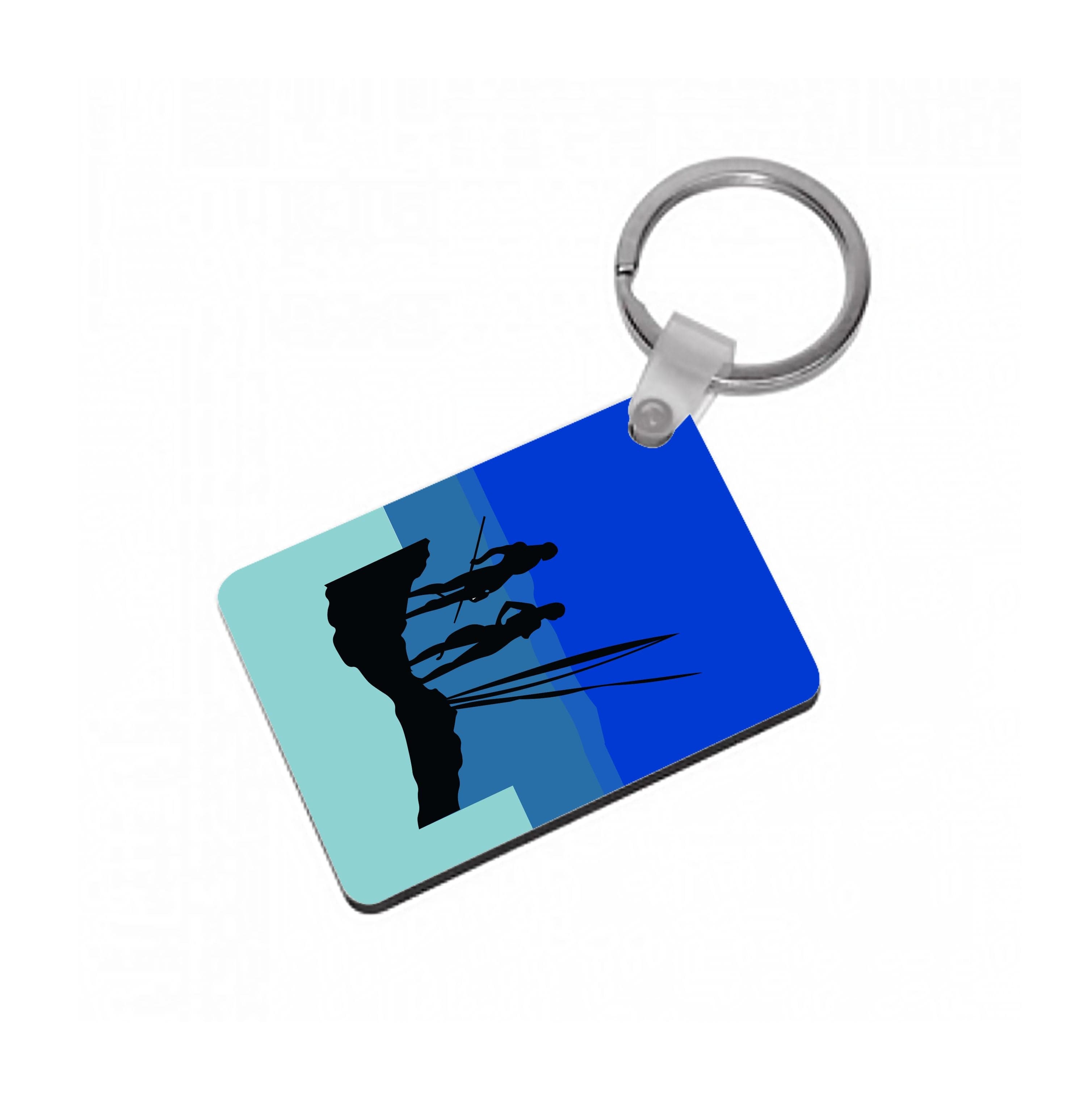 Alien World Outline Keyring