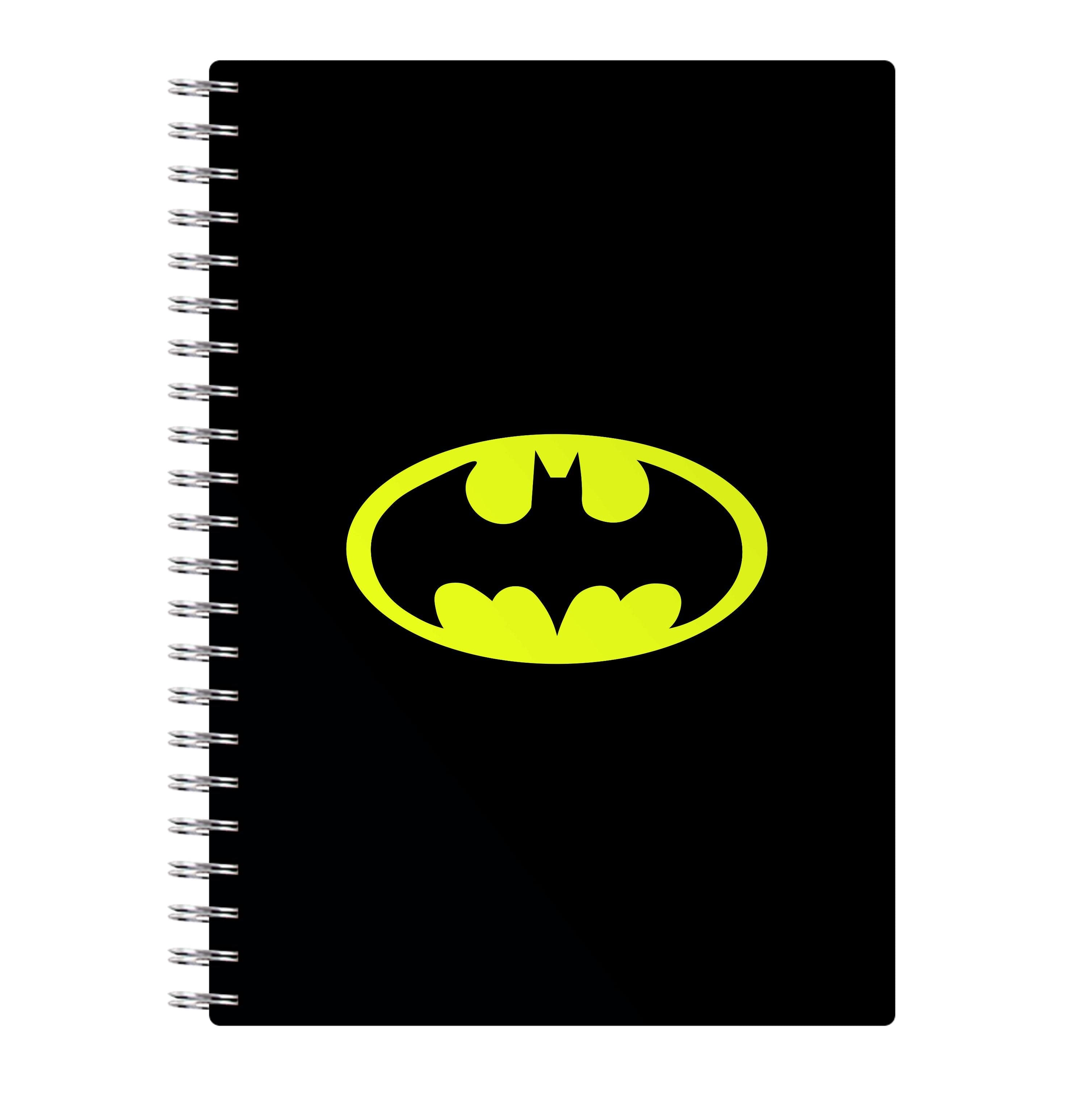 Black Bat Superhero Logo Notebook