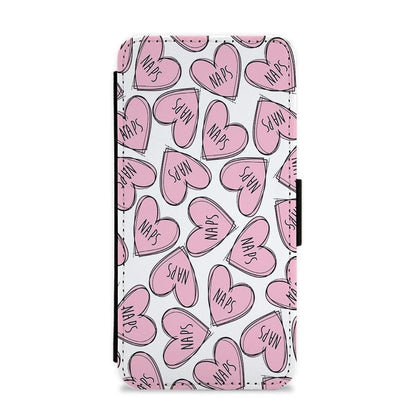 Nap Hearts, Tumblr Inspired Flip / Wallet Phone Case - Fun Cases