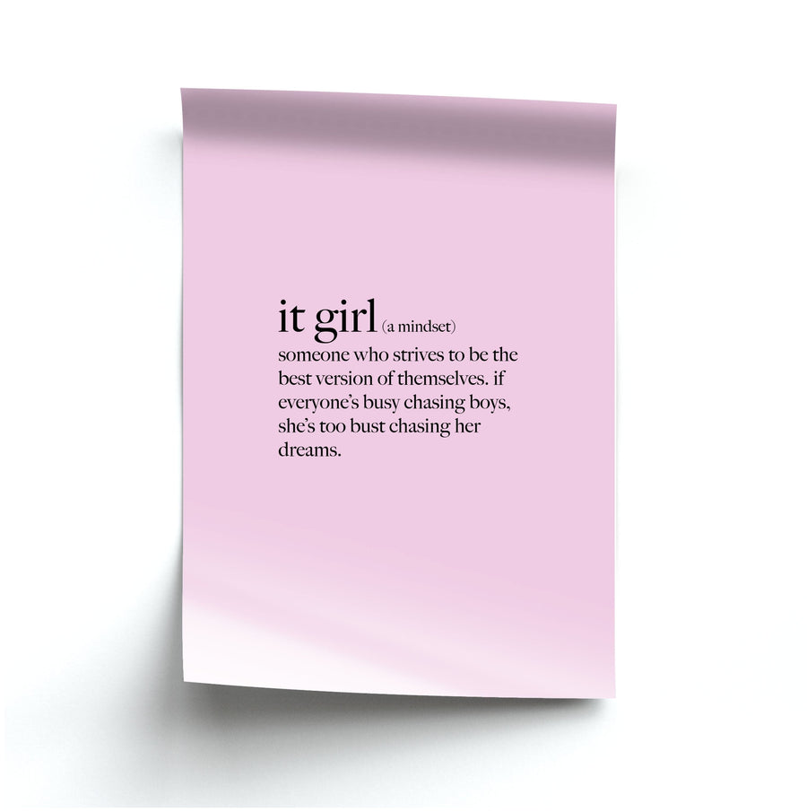 It Girl - Clean Girl Aesthetic Poster