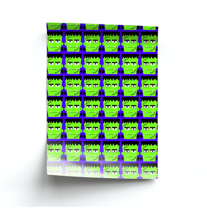 Frankenstein Pattern - Halloween Poster