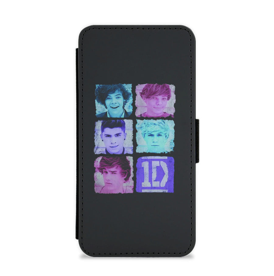 1D Memebers - One Direction Flip / Wallet Phone Case
