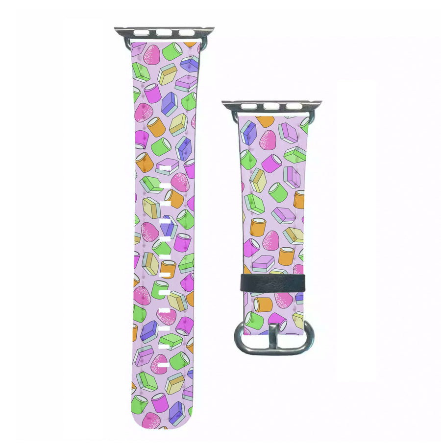 Pink Dolly Mix - Sweets Patterns Apple Watch Strap
