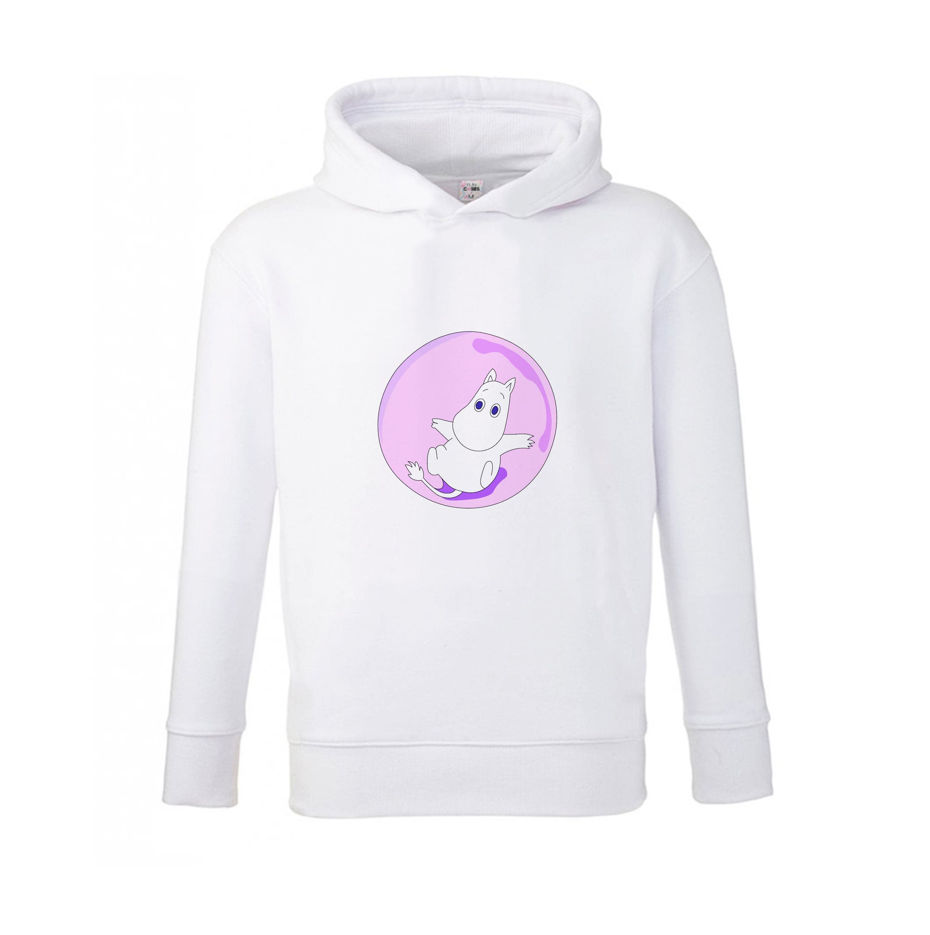 Moomin In A Pink Bubble  Kids Hoodie