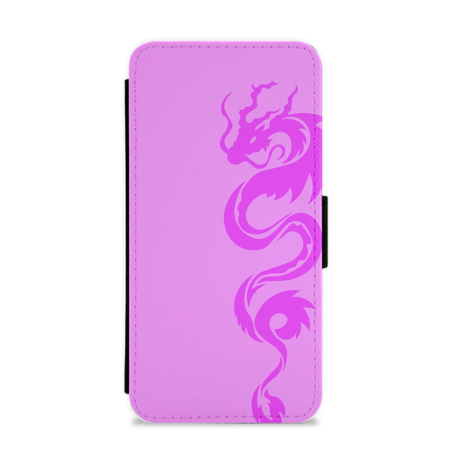Pink Side Dragon  Flip / Wallet Phone Case