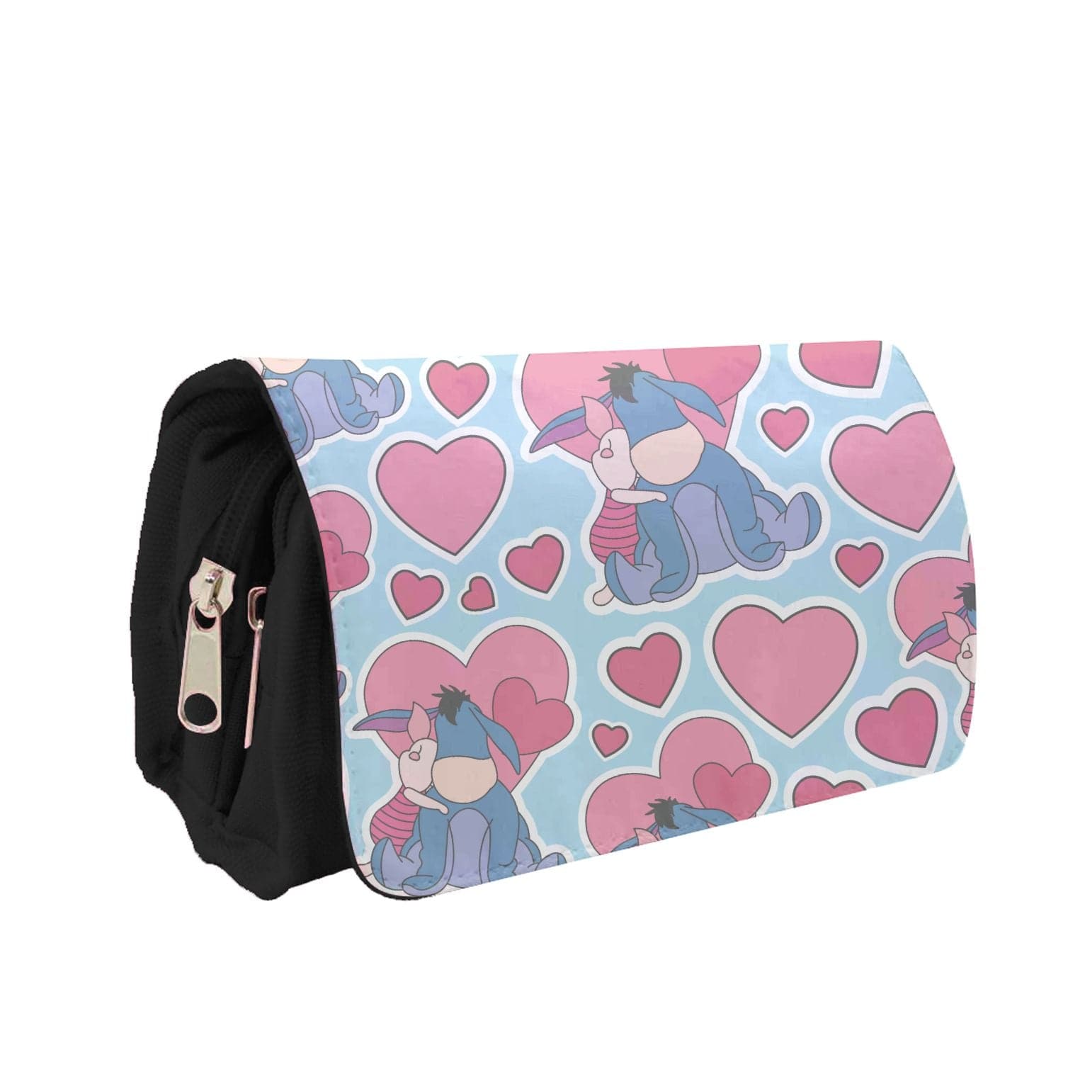 Donkey and Pig Pattern Valentine's Pencil Case