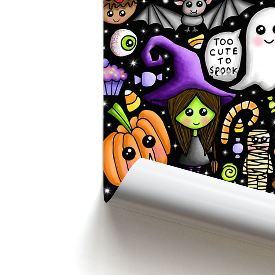 Colourful Halloween Pattern Poster