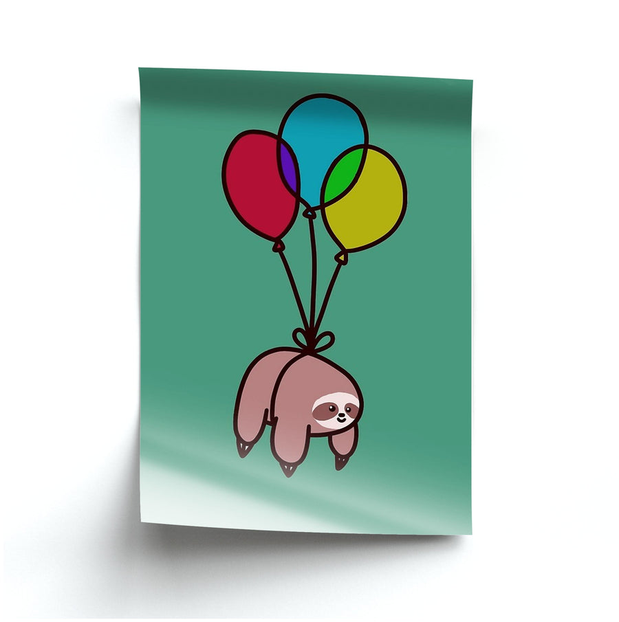 Balloon Sloth Poster