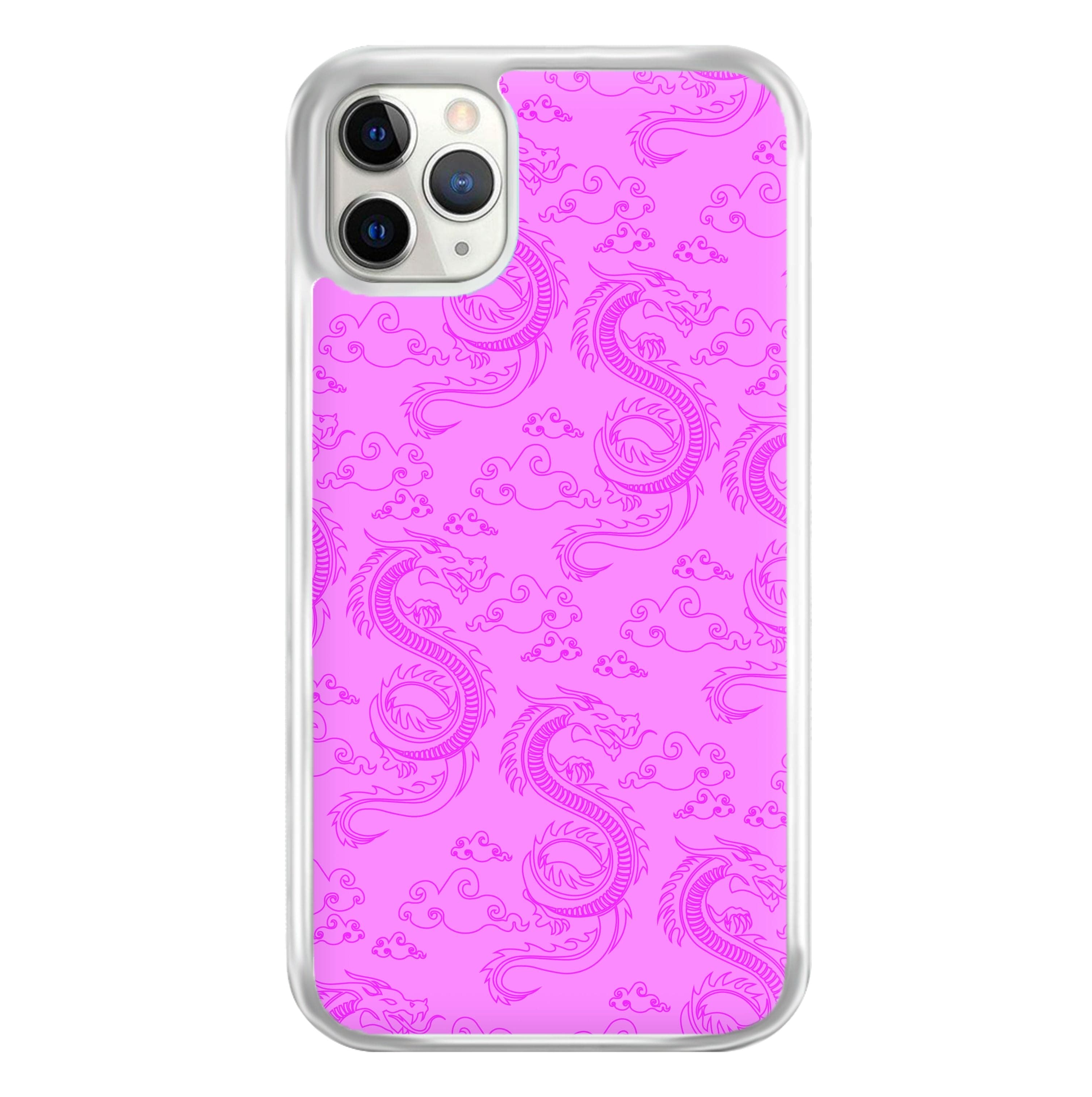 Pink Dragon Pattern Phone Case